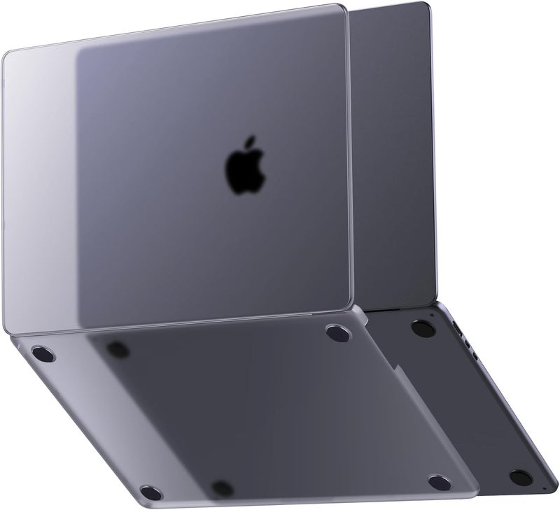 soonjet غطاء لجهاز MacBook Air مقاس 15 بوصة M4 2025 2024 2023 M3 M2 [مطابقة 100% للون الرسمي] [درع فائق النحافة] غلاف صلب للكمبيوتر المحمول - رمادي فضائي شفاف - Image 1